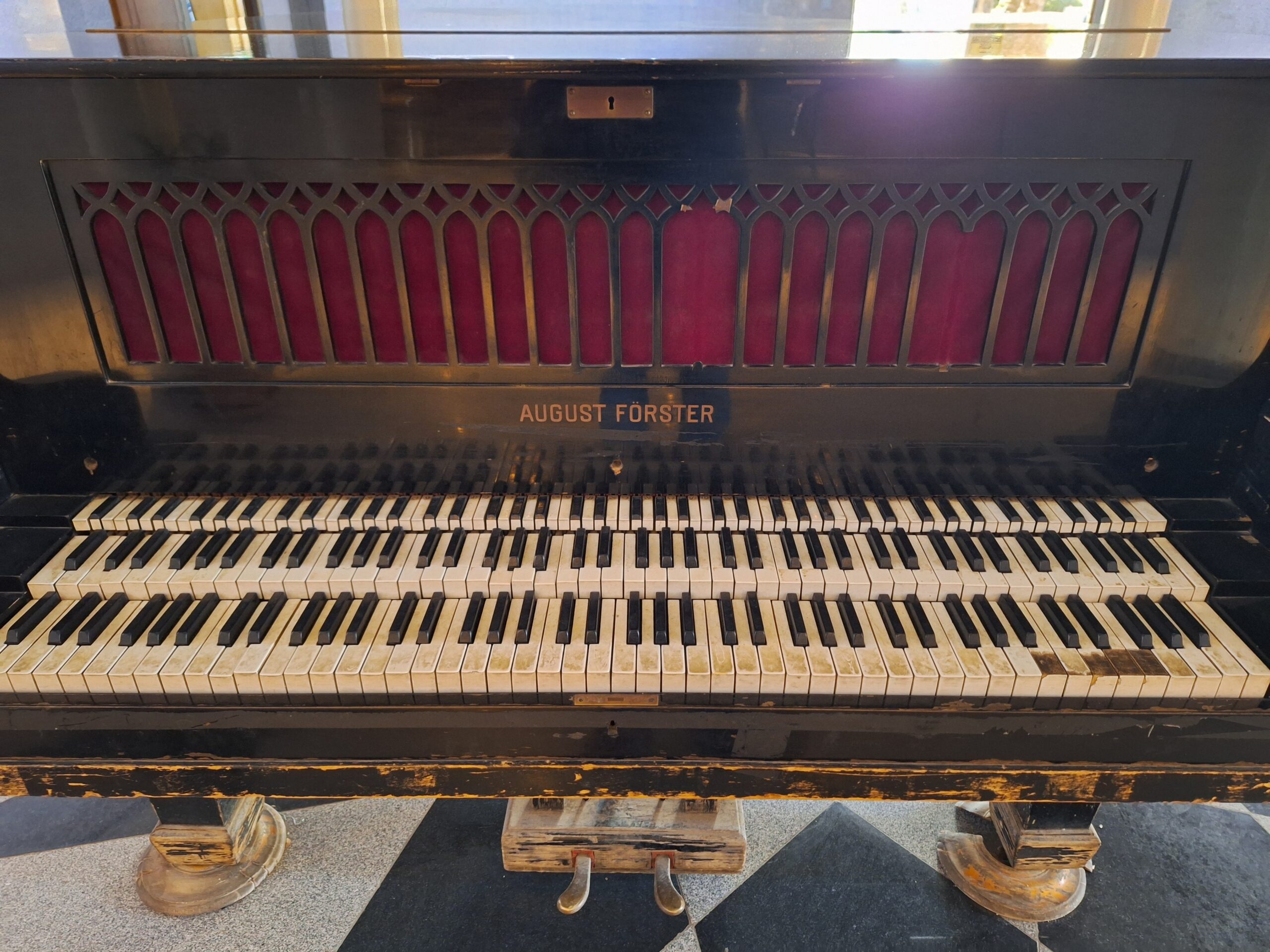 Quarter tone piano at the Cairo Opera House -